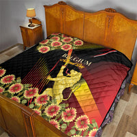 Belgium National Day Quilt Rampant Lion Gaillardia Heritage Pride