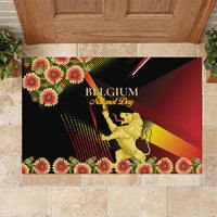 Belgium National Day Rubber Doormat Rampant Lion Gaillardia Heritage Pride