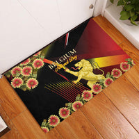 Belgium National Day Rubber Doormat Rampant Lion Gaillardia Heritage Pride