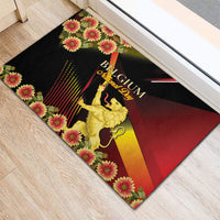 Belgium National Day Rubber Doormat Rampant Lion Gaillardia Heritage Pride