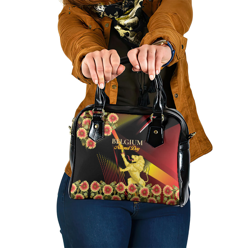 Belgium National Day Shoulder Handbag Rampant Lion Gaillardia Heritage Pride