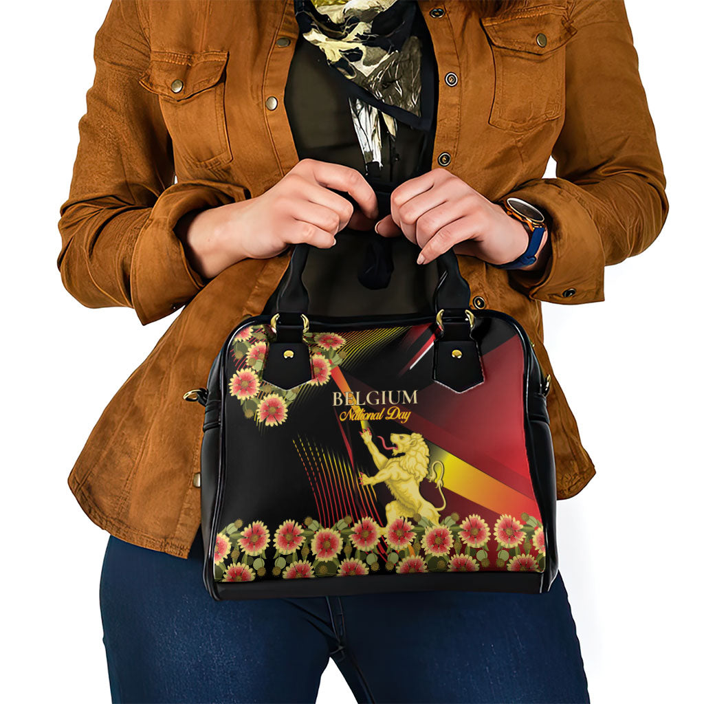 Belgium National Day Shoulder Handbag Rampant Lion Gaillardia Heritage Pride