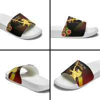 Belgium National Day Slide Sandals Rampant Lion Gaillardia Heritage Pride