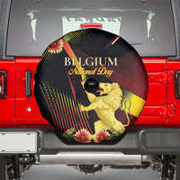 Belgium National Day Spare Tire Cover Rampant Lion Gaillardia Heritage Pride