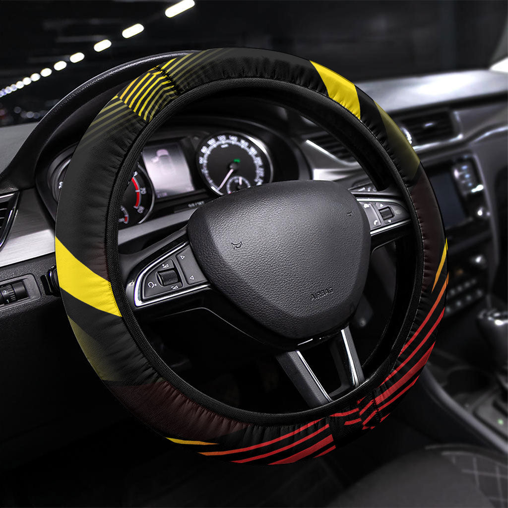 Belgium National Day Steering Wheel Cover Rampant Lion Gaillardia Heritage Pride