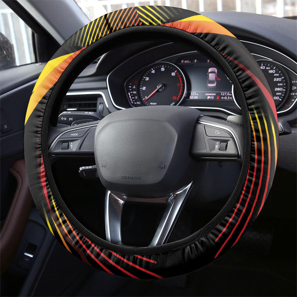 Belgium National Day Steering Wheel Cover Rampant Lion Gaillardia Heritage Pride