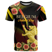 Personalized Belgium National Day T Shirt Rampant Lion Gaillardia Heritage Pride