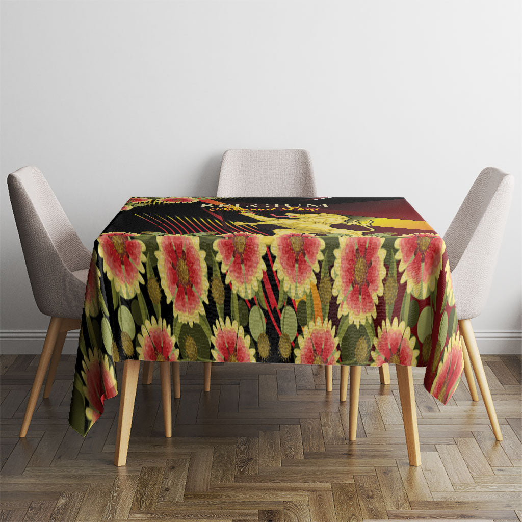 Belgium National Day Tablecloth Rampant Lion Gaillardia Heritage Pride