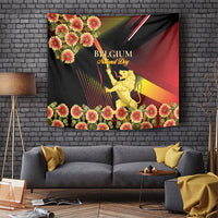 Belgium National Day Tapestry Rampant Lion Gaillardia Heritage Pride