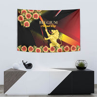 Belgium National Day Tapestry Rampant Lion Gaillardia Heritage Pride