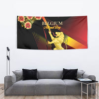 Belgium National Day Tapestry Rampant Lion Gaillardia Heritage Pride