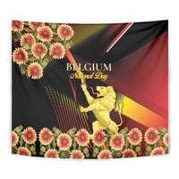 Belgium National Day Tapestry Rampant Lion Gaillardia Heritage Pride