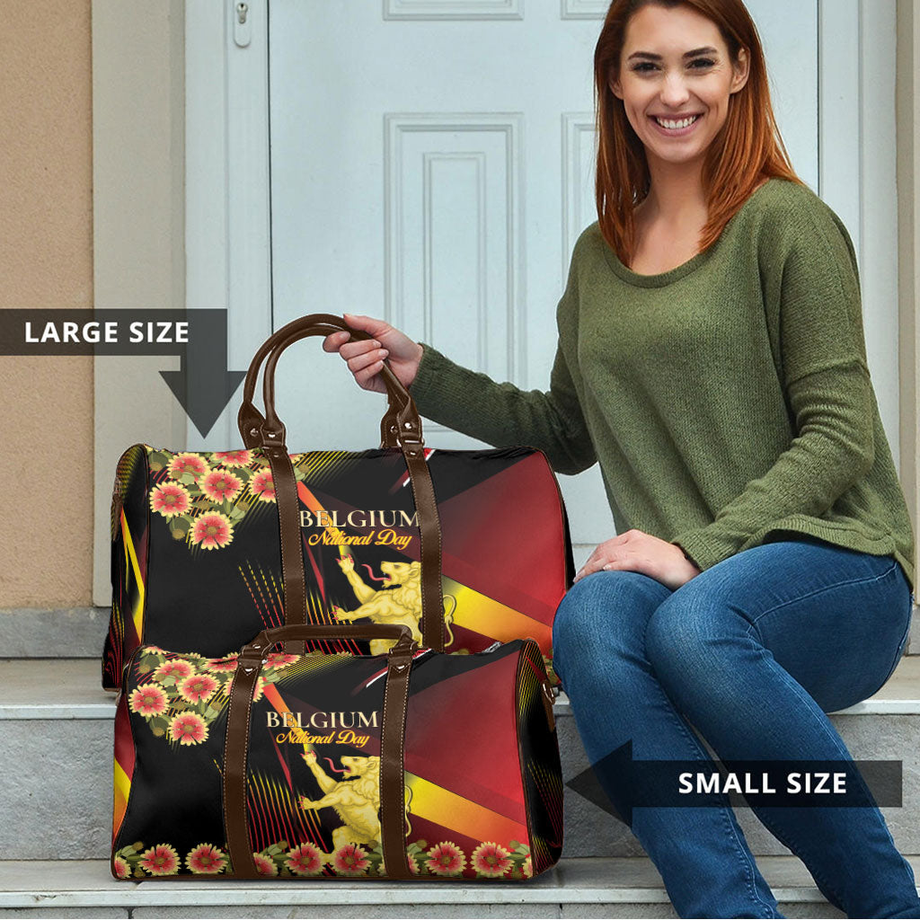 Belgium National Day Travel Bag Rampant Lion Gaillardia Heritage Pride