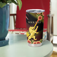 Personalized Belgium National Day Tumbler Cup Rampant Lion Gaillardia Heritage Pride
