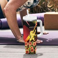 Personalized Belgium National Day Tumbler With Handle Rampant Lion Gaillardia Heritage Pride