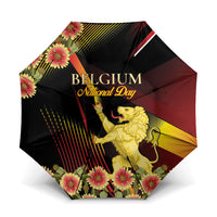 Belgium National Day Umbrella Rampant Lion Gaillardia Heritage Pride