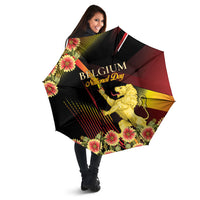 Belgium National Day Umbrella Rampant Lion Gaillardia Heritage Pride