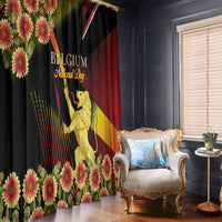 Belgium National Day Window Curtain Rampant Lion Gaillardia Heritage Pride