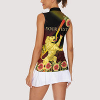 Personalized Belgium National Day Women Sleeveless Polo Shirt Rampant Lion Gaillardia Heritage Pride