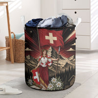 Switzerland National Day Laundry Basket Helvetia Alps Heritage Pride