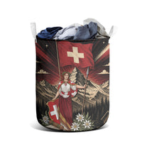 Switzerland National Day Laundry Basket Helvetia Alps Heritage Pride