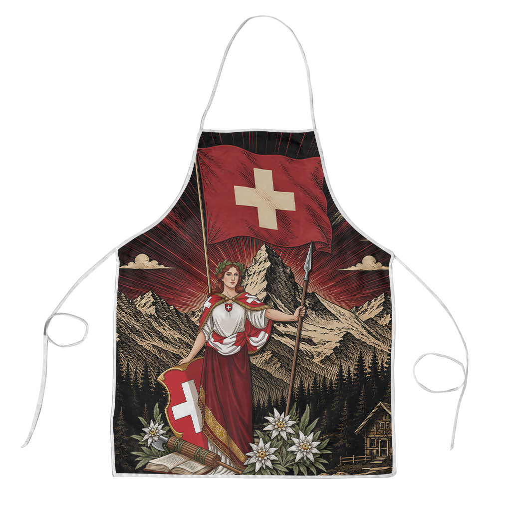 Switzerland National Day Apron Helvetia Alps Heritage Pride