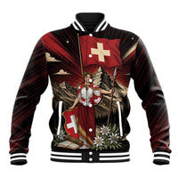 Switzerland National Day Baseball Jacket Helvetia Alps Heritage Pride