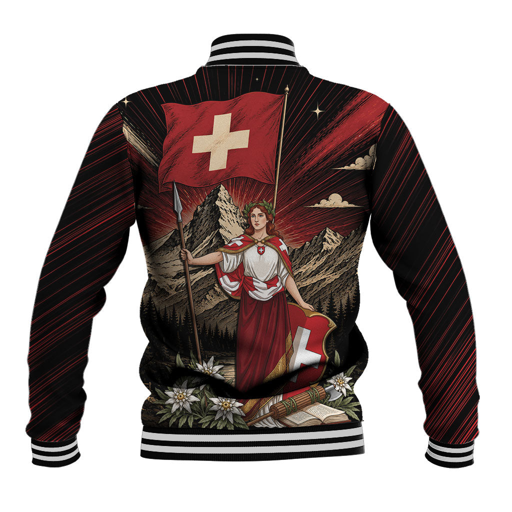 Switzerland National Day Baseball Jacket Helvetia Alps Heritage Pride