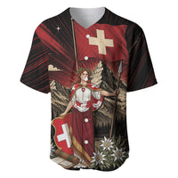 Switzerland National Day Baseball Jersey Helvetia Alps Heritage Pride