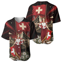 Switzerland National Day Baseball Jersey Helvetia Alps Heritage Pride