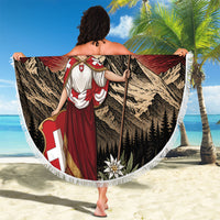 Switzerland National Day Beach Blanket Helvetia Alps Heritage Pride
