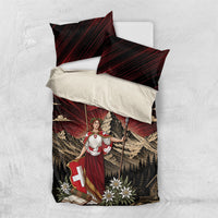 Switzerland National Day Bedding Set Helvetia Alps Heritage Pride