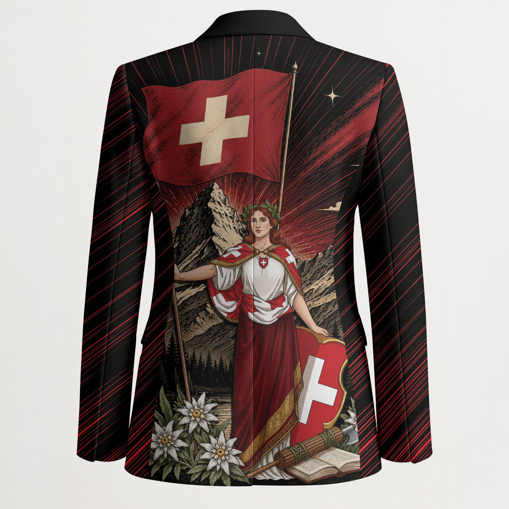 Switzerland National Day Blazer Helvetia Alps Heritage Pride