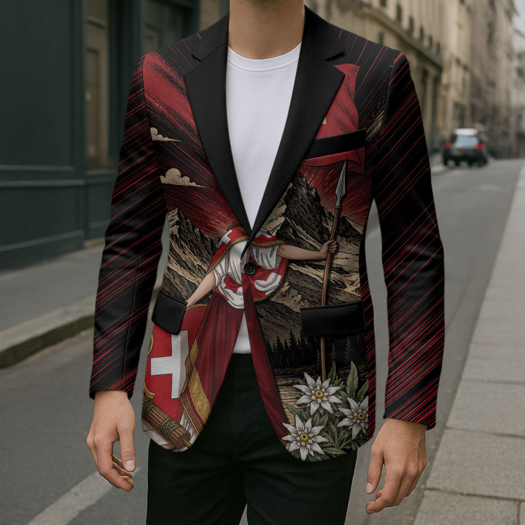 Switzerland National Day Blazer Helvetia Alps Heritage Pride