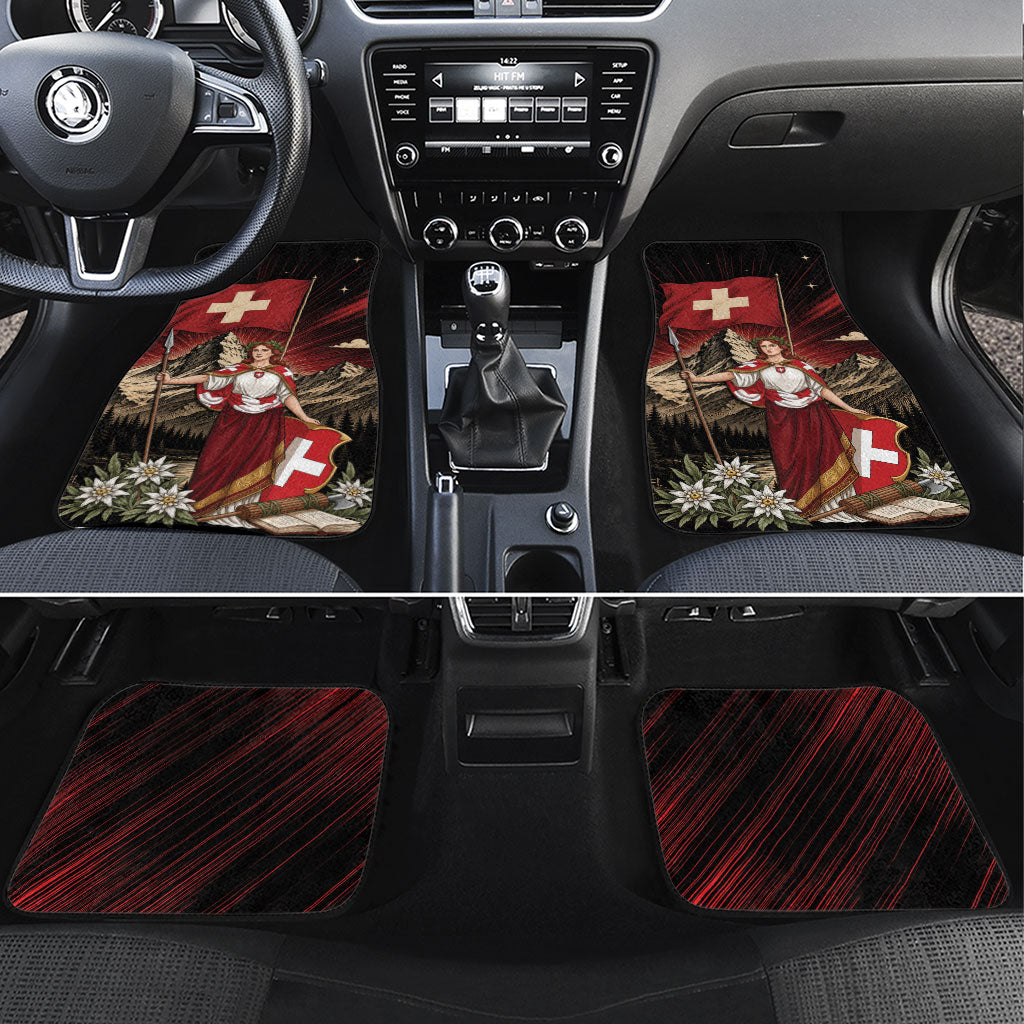 Switzerland National Day Car Mats Helvetia Alps Heritage Pride
