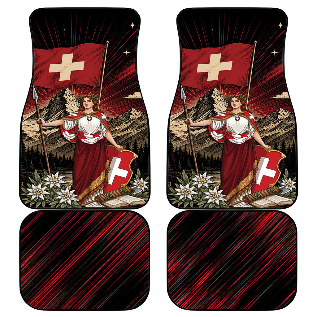 Switzerland National Day Car Mats Helvetia Alps Heritage Pride