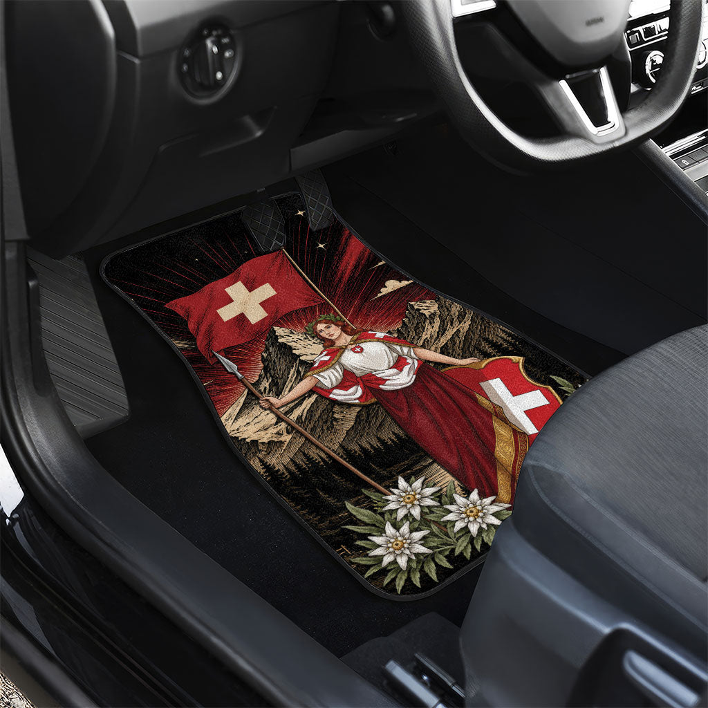 Switzerland National Day Car Mats Helvetia Alps Heritage Pride
