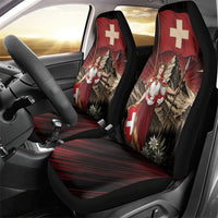 Switzerland National Day Car Seat Cover Helvetia Alps Heritage Pride