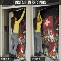 Switzerland National Day Door Cover Helvetia Alps Heritage Pride