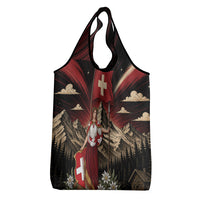 Switzerland National Day Grocery Bag Helvetia Alps Heritage Pride