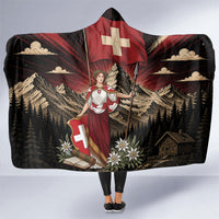 Switzerland National Day Hooded Blanket Helvetia Alps Heritage Pride