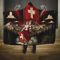 Switzerland National Day Hooded Blanket Helvetia Alps Heritage Pride