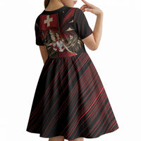 Switzerland National Day Kid Short Sleeve Dress Helvetia Alps Heritage Pride