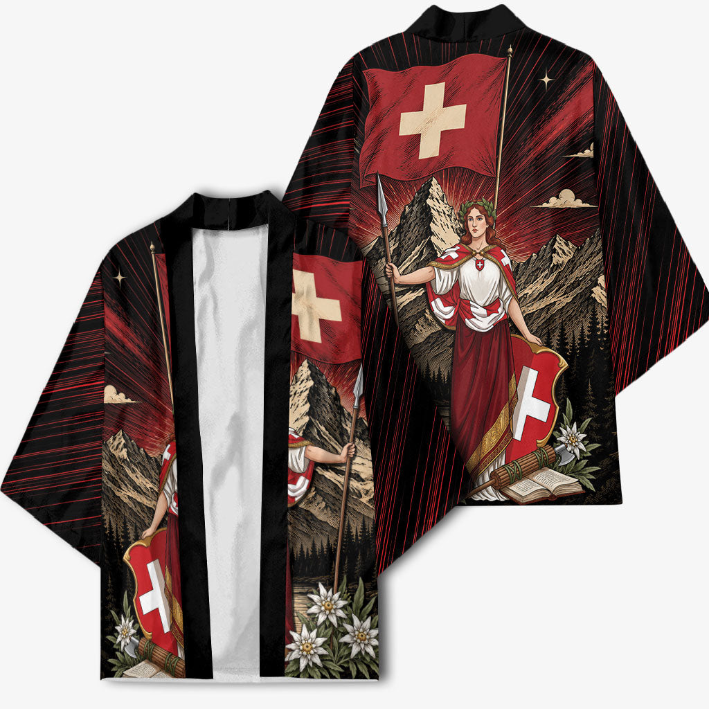 Switzerland National Day Kimono Helvetia Alps Heritage Pride