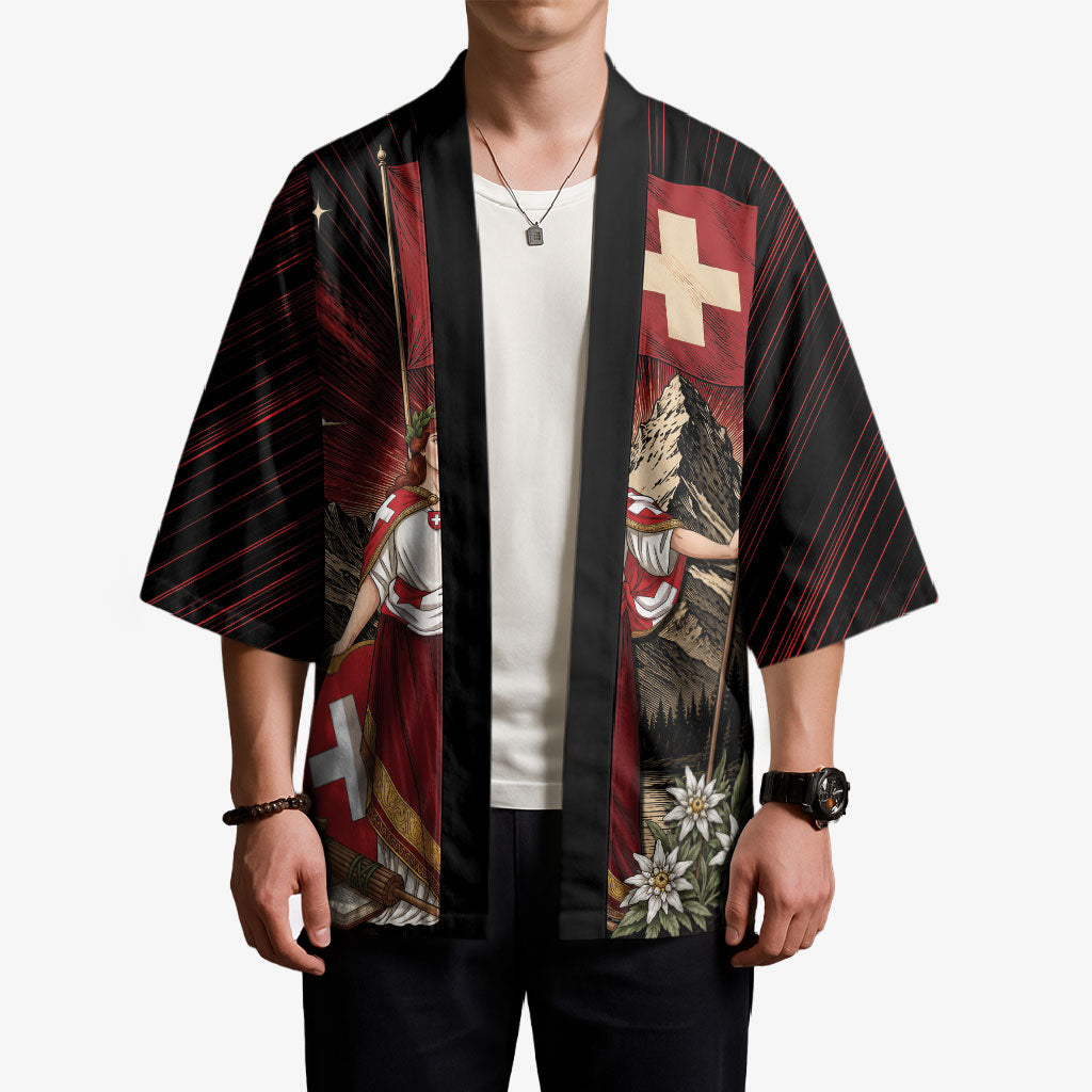 Switzerland National Day Kimono Helvetia Alps Heritage Pride