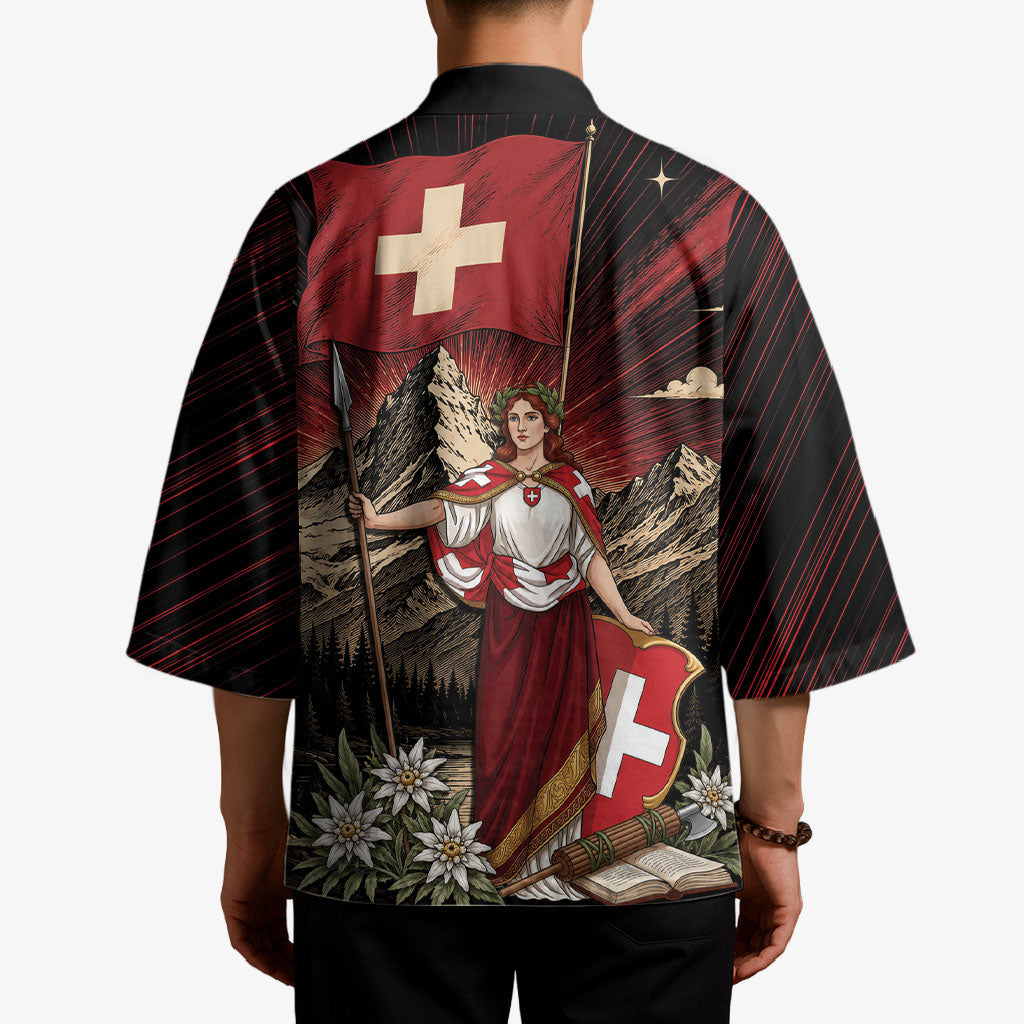 Switzerland National Day Kimono Helvetia Alps Heritage Pride
