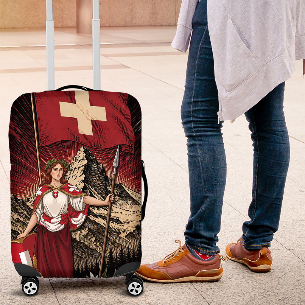 Switzerland National Day Luggage Cover Helvetia Alps Heritage Pride