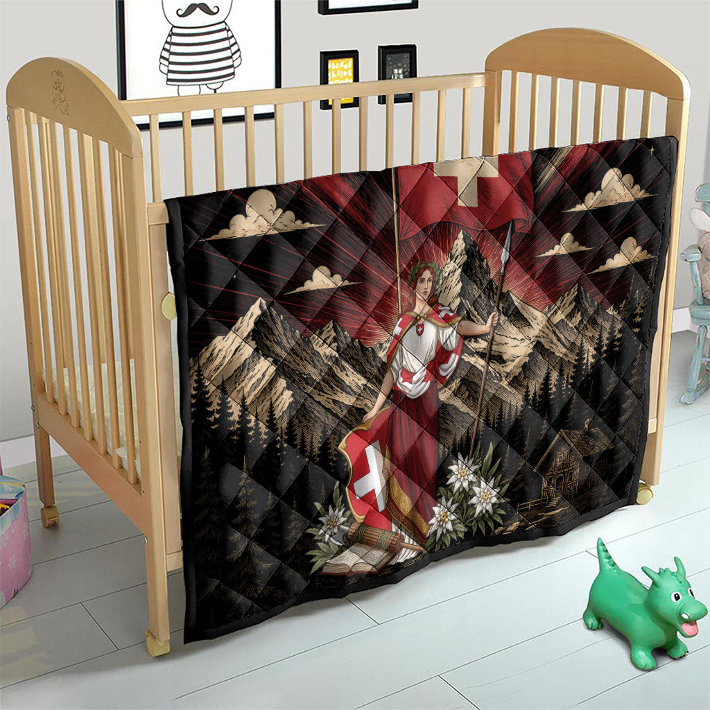 Switzerland National Day Quilt Helvetia Alps Heritage Pride