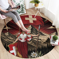 Switzerland National Day Round Carpet Helvetia Alps Heritage Pride