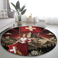 Switzerland National Day Round Carpet Helvetia Alps Heritage Pride